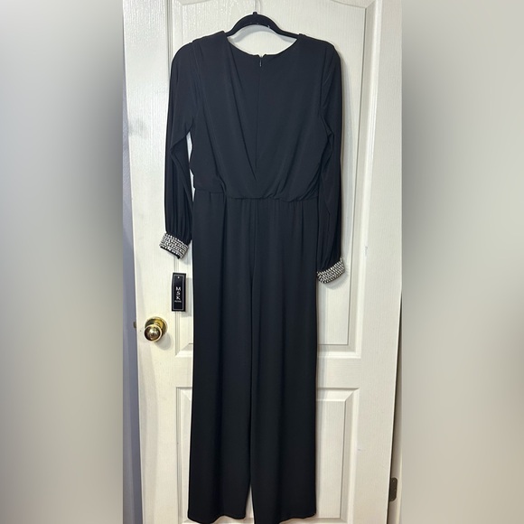 MSK Black Jumpsuit with Embellished Cuffs - Picture 2 of 7